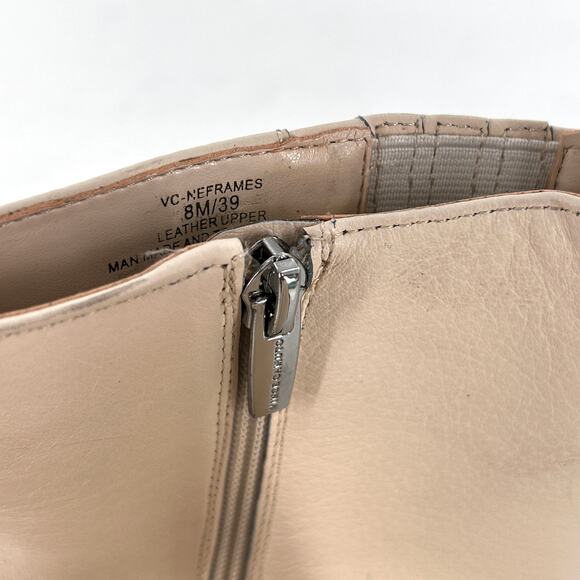 Vince Camuto Neframes Boots 8 White Cream NWOT Lug Combat Moto Chelsea Booties - Picture 5 of 7